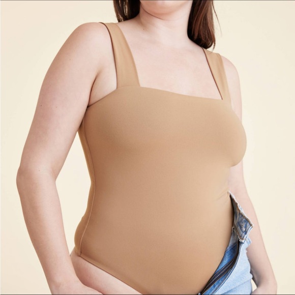 NUUDS | Square neck tank bodysuit *cinnamon* - Picture 3 of 6